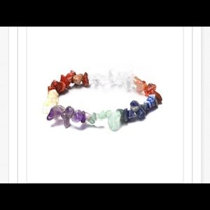 Gemstone chakra stretch bracelet